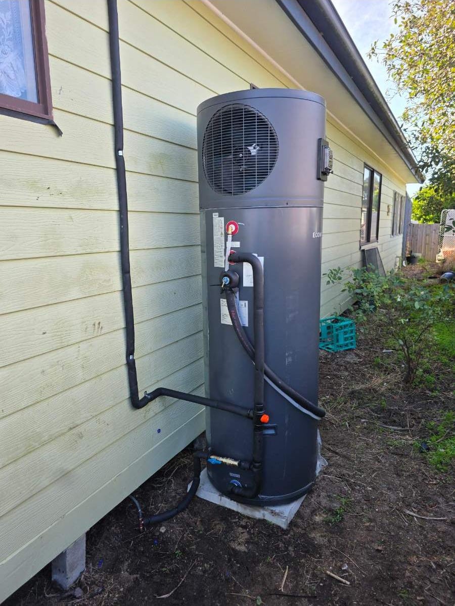 Existing hot water unit before upgrade