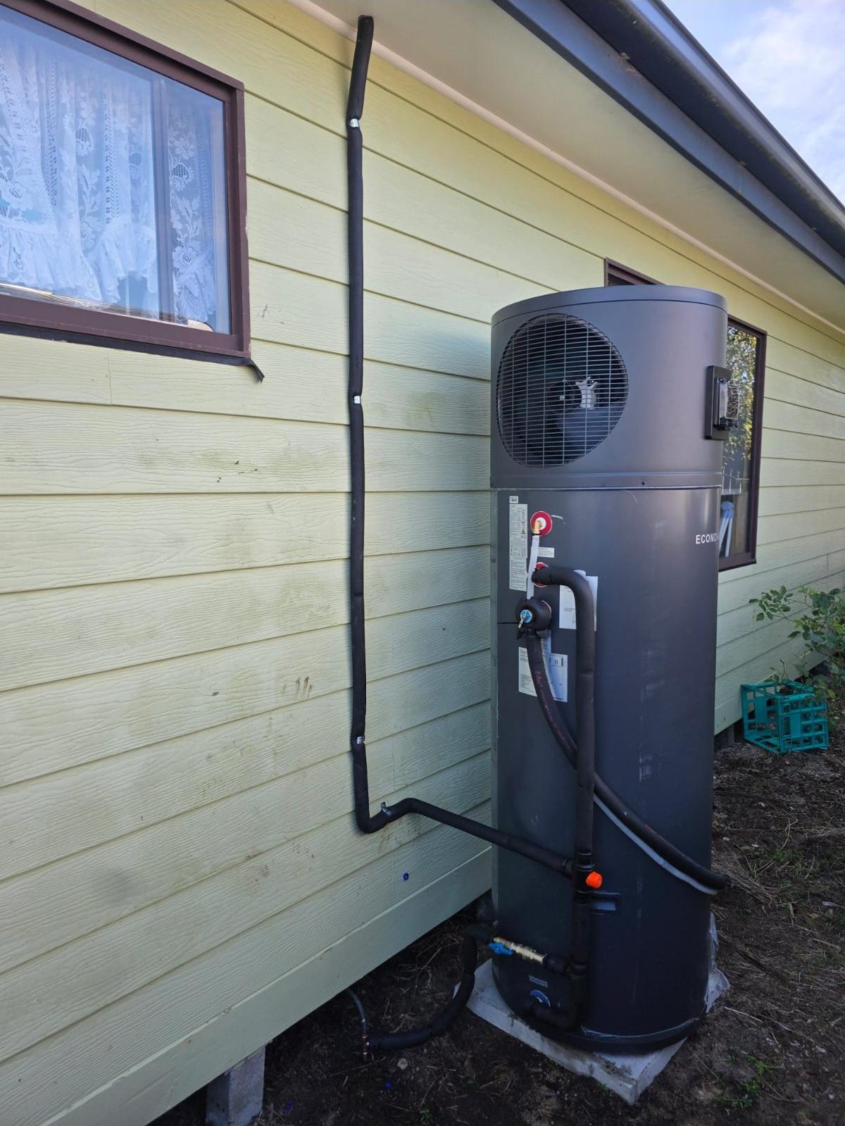 Heat pump installed for David Beveridge
